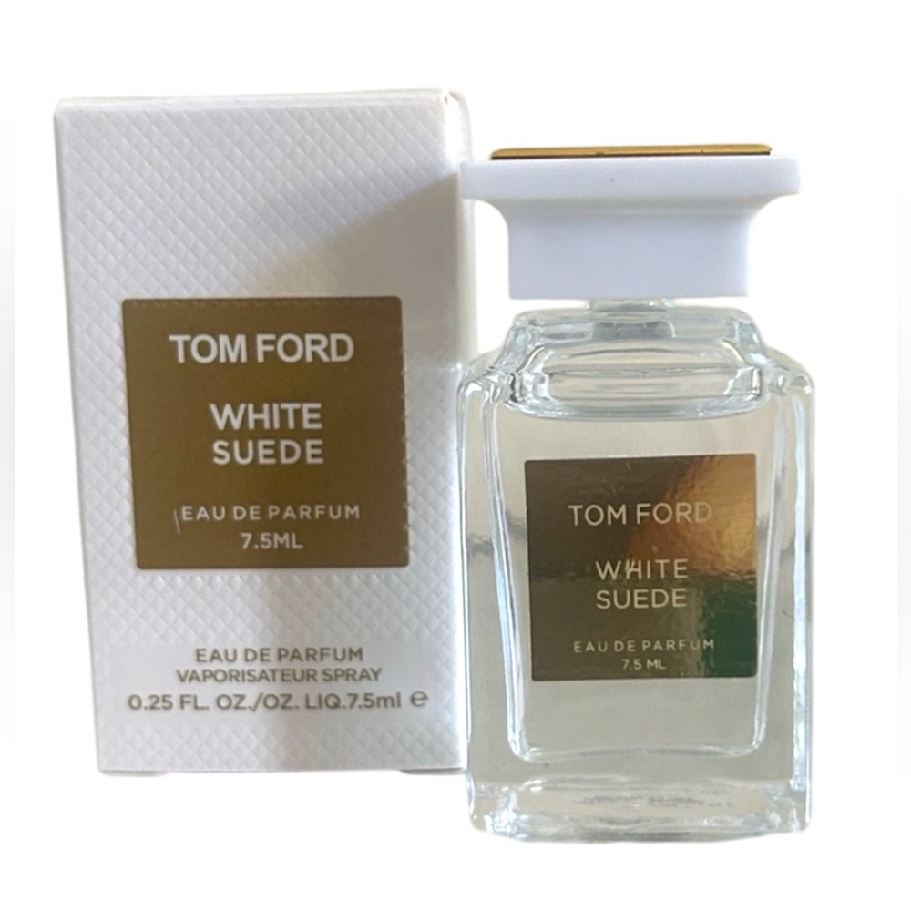 Tom Ford White Suede Mini Dabber Purse Travel Size 7.5ml NIB
